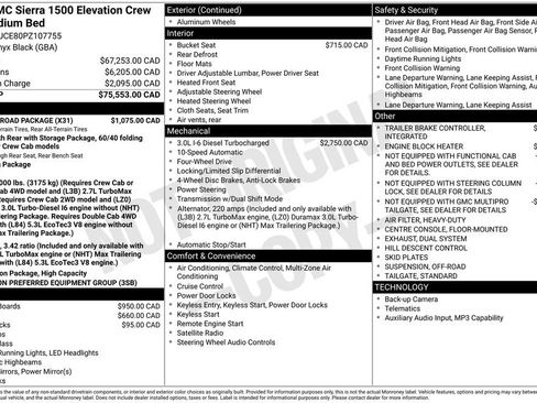 Used 2023 GMC Sierra 1500 Elevation w/ X31 Off-Road Package AWD/4WD image 35