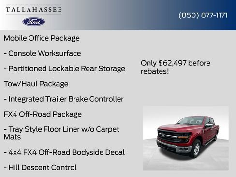 New 2025 Ford F150 XLT w/ Equipment Group 302A MID image 36