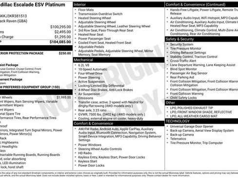 Used 2019 Cadillac Escalade ESV Platinum AWD/4WD image 35