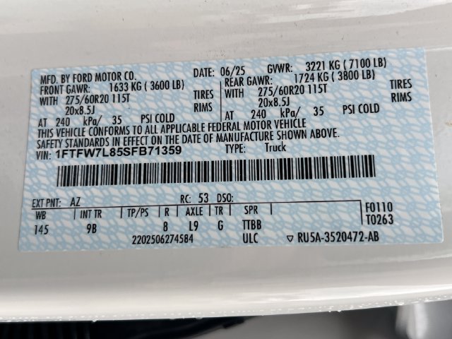 Used 2025 Ford F150 Platinum w/ Equipment Group 702A High AWD/4WD image 42