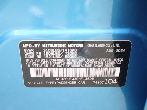 New 2024 Mitsubishi Mirage G4 ES image 55