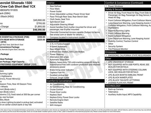 Used 2023 Chevrolet Silverado 1500 Custom w/ LPO, Dark Essentials Package image 13