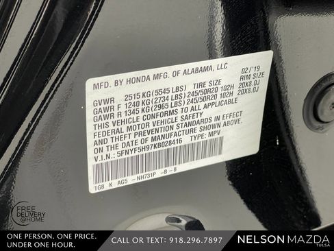 Used 2019 Honda Pilot Touring image 62