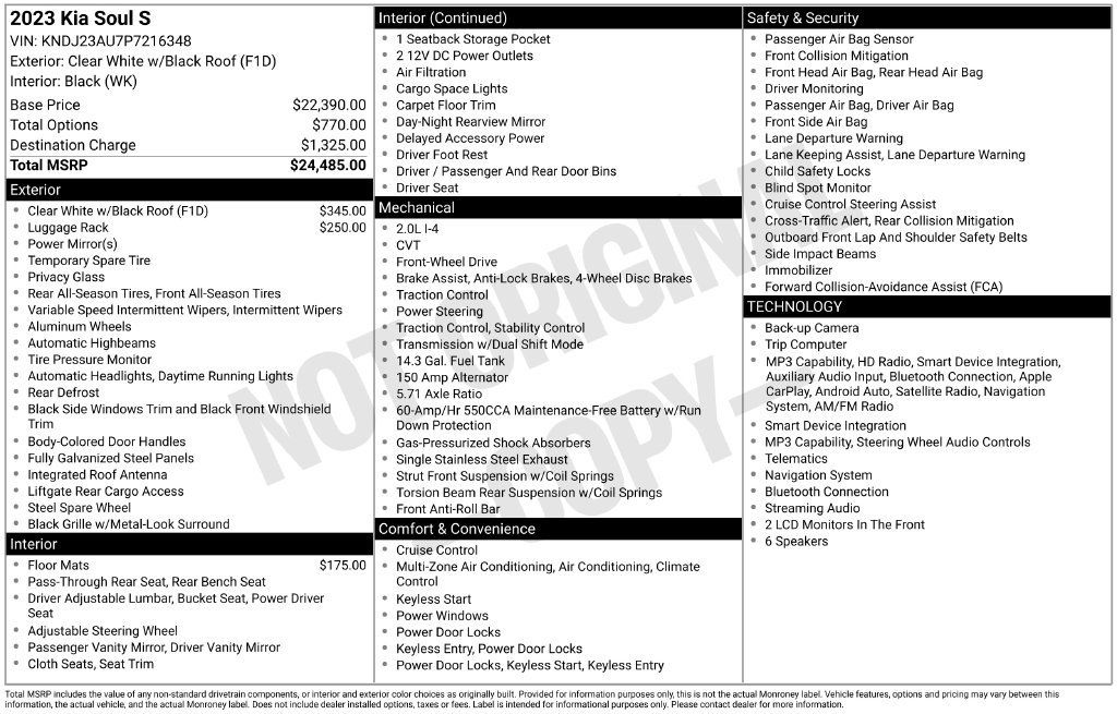 Used 2023 Kia Soul S FWD image 33