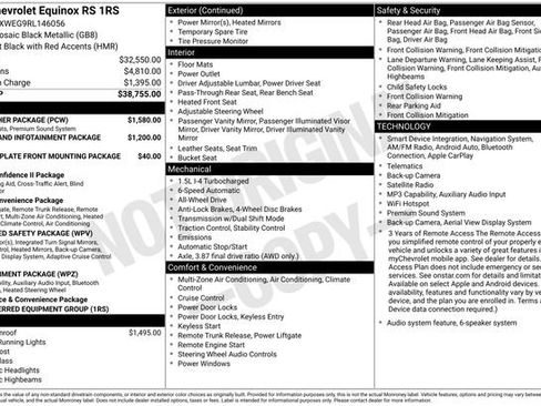 Used 2024 Chevrolet Equinox RS w/ RS Leather Package AWD/4WD image 24