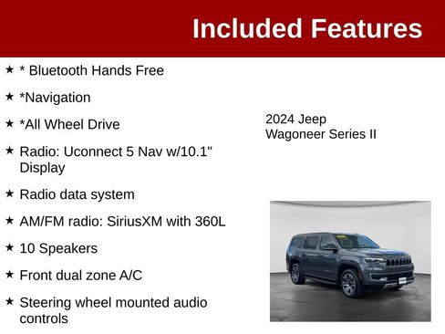Used 2024 Jeep Wagoneer Series II w/ Flexible Seating Group AWD/4WD image 3