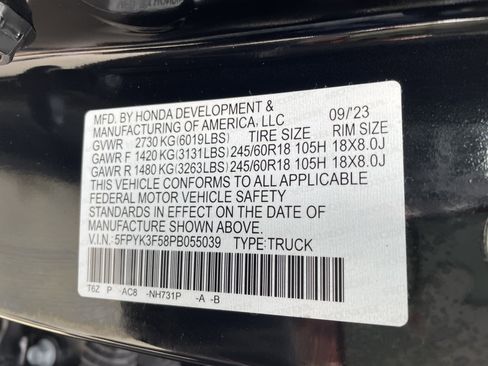 Certified 2023 Honda Ridgeline RTL image 24