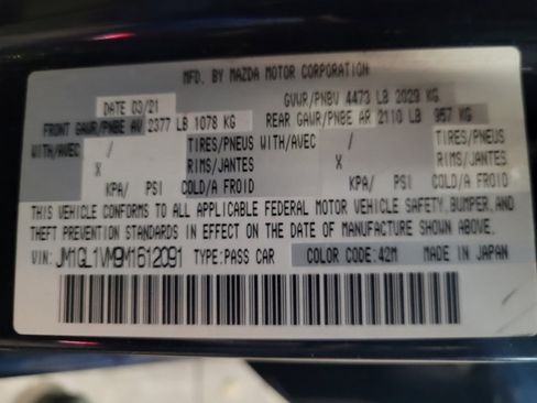 Used 2021 MAZDA MAZDA6 Touring image 33