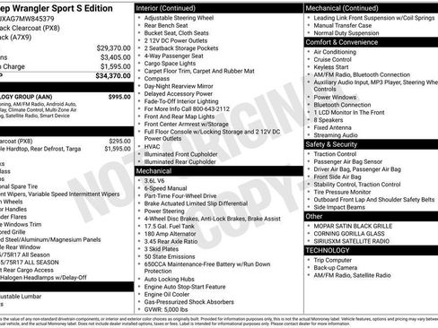 Used 2021 Jeep Wrangler Sport S w/ Technology Group image 34