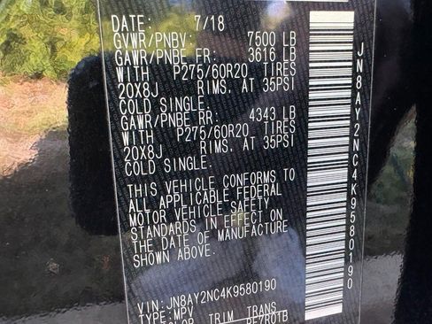 Used 2019 Nissan Armada Platinum w/ Cargo Package image 27