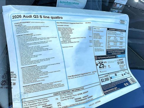 New 2026 Audi Q3 quattro 2.0T AWD/4WD image 21