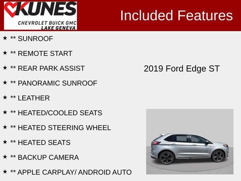 Used 2019 Ford Edge ST w/ Equipment Group 401A AWD/4WD image 2