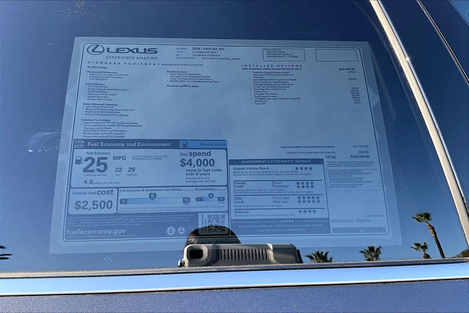 New 2026 Lexus RX 350 Premium FWD image 22