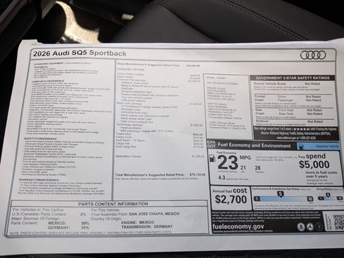 New 2026 Audi SQ5 Premium Plus AWD/4WD image 18