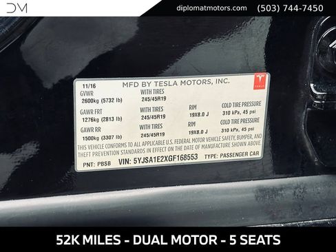 Used 2016 Tesla Model S 60D AWD/4WD image 44