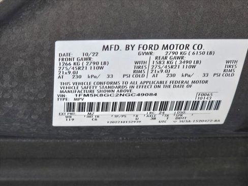 Certified 2022 Ford Explorer ST w/ Equipment Group 401A image 24