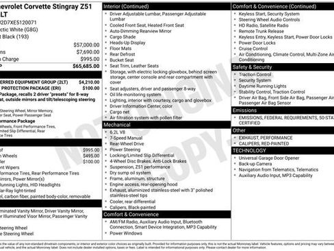 Used 2014 Chevrolet Corvette Z51 w/ 2LT Preferred Equipment Group image 5