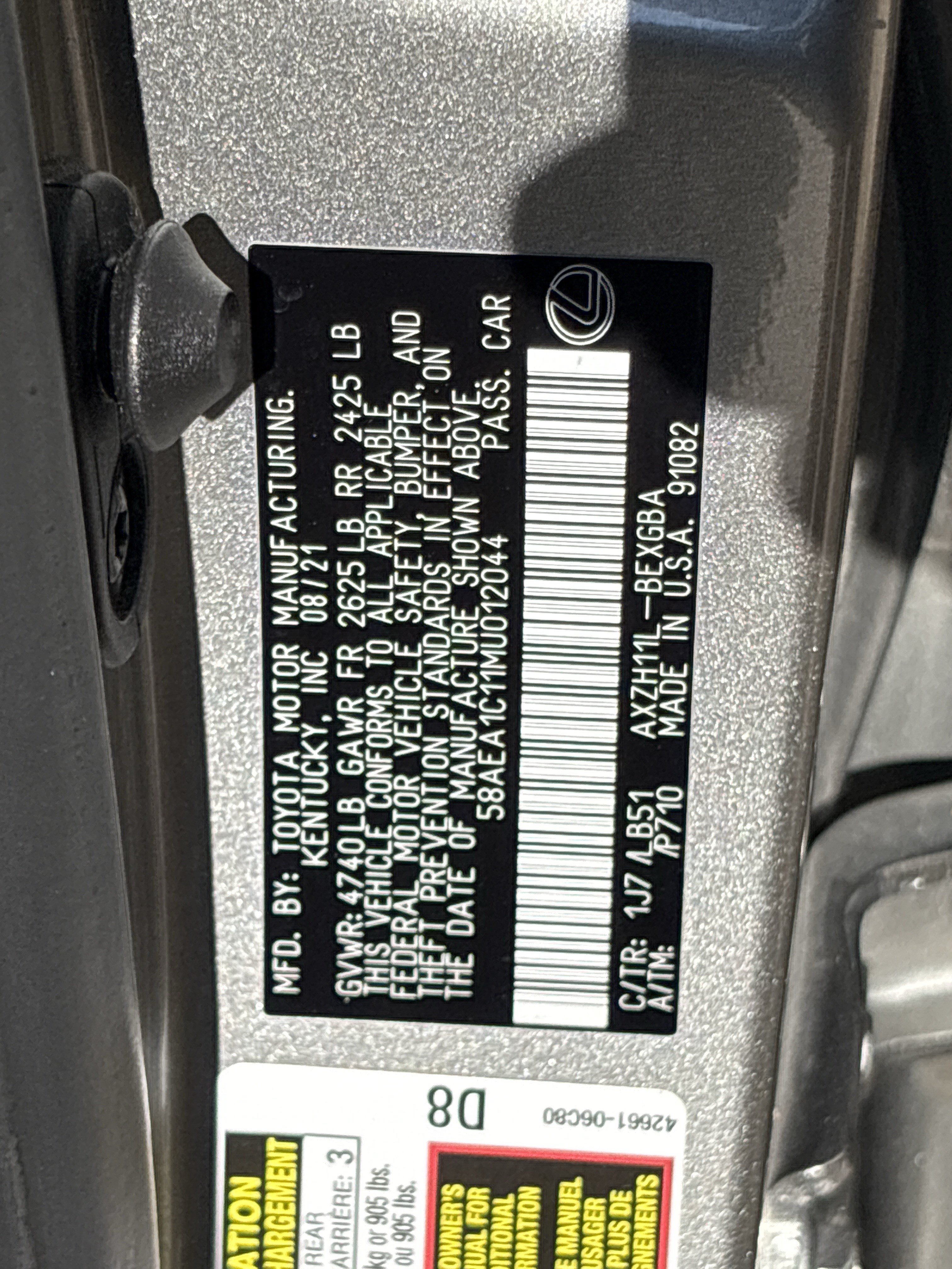 Used 2021 Lexus ES 300h w/ Accessory Package 2 FWD image 35