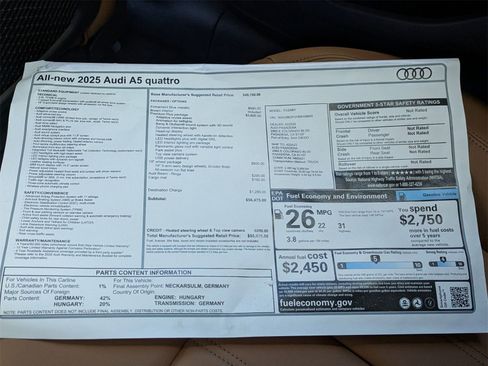 New 2025 Audi A5 2.0T Premium Plus image 18