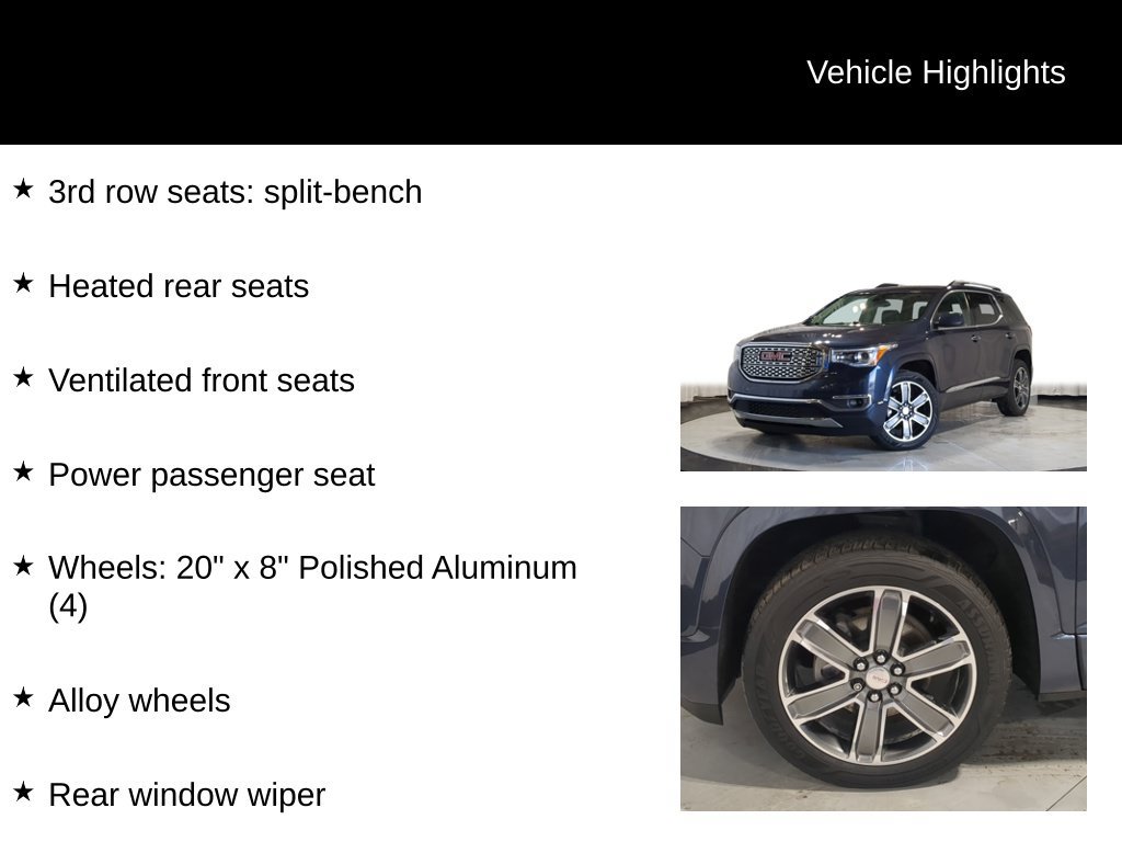 Used 2018 GMC Acadia Denali w/ Technology Package AWD/4WD image 32