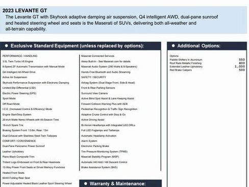 Certified 2023 Maserati Levante GT image 2