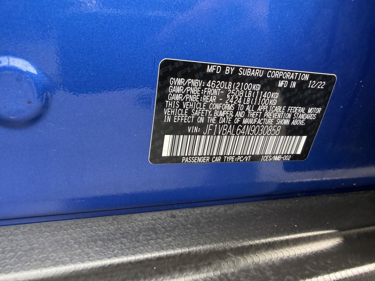 Used 2022 Subaru WRX Limited AWD/4WD image 14