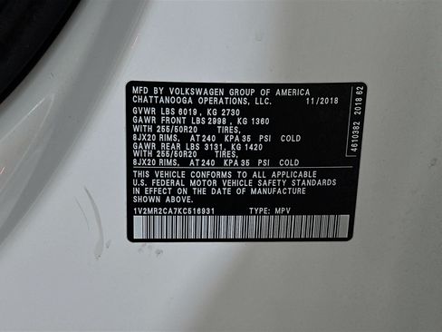 Used 2019 Volkswagen Atlas SEL AWD/4WD image 33