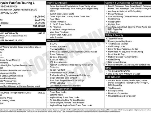 Used 2017 Chrysler Pacifica Touring-L w/ Tire & Wheel Group image 11