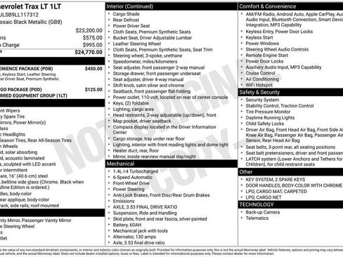 Used 2020 Chevrolet Trax LT w/ LT Convenience Package FWD image 12