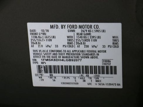 Used 2020 Ford Explorer XLT w/ Equipment Group 202A AWD/4WD image 34