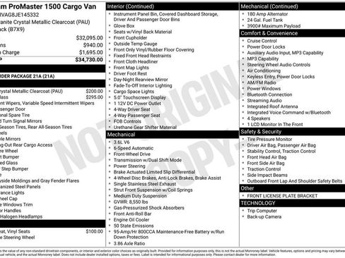 Used 2018 RAM ProMaster 1500 FWD image 9