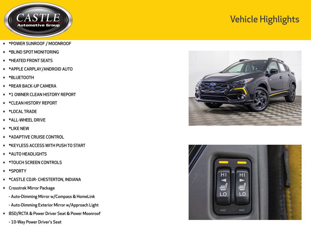 Used 2024 Subaru Crosstrek 2.5i Sport w/ Crosstrek Mirror Package AWD/4WD image 3
