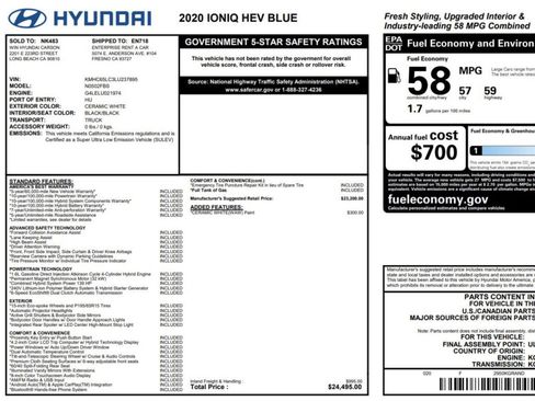 Used 2020 Hyundai Ioniq Blue image 24