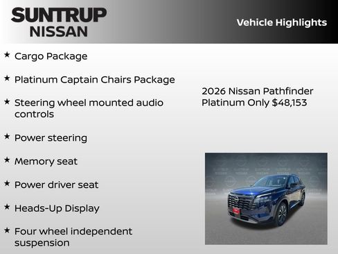 New 2026 Nissan Pathfinder Platinum AWD/4WD image 8