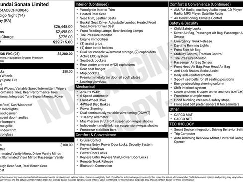Used 2012 Hyundai Sonata Limited w/ Navigation Pkg image 11