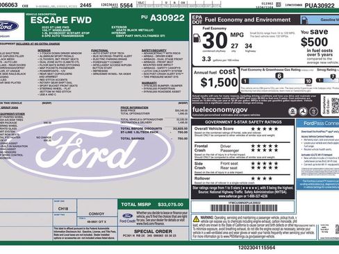 Used 2023 Ford Escape ST-Line w/ Tech Pack #1 FWD image 31