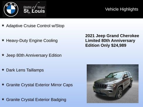 Used 2021 Jeep Grand Cherokee Limited w/ Quick Order Package 28K 80th image 16