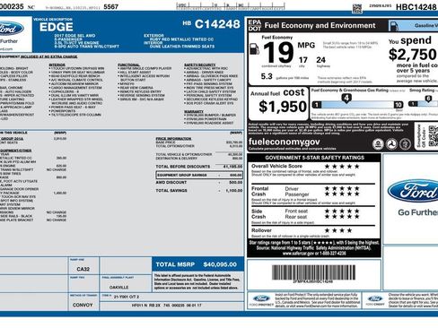 Used 2017 Ford Edge SEL w/ Equipment Group 201A image 6