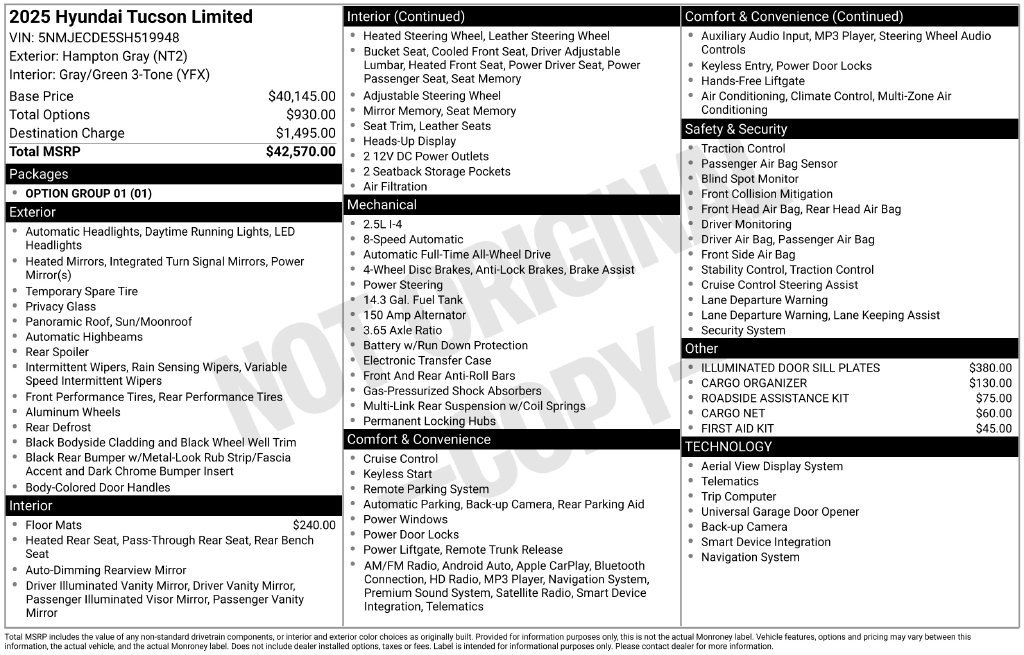 Used 2025 Hyundai Tucson Limited AWD/4WD image 24