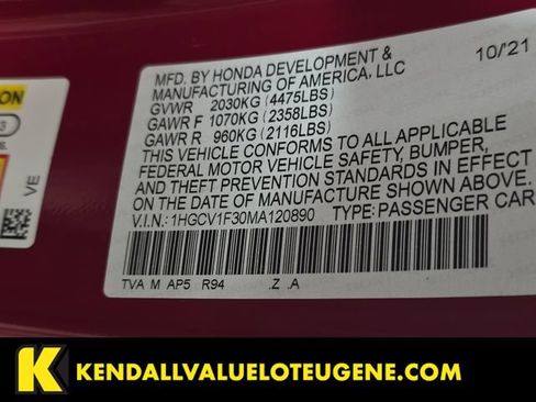 Used 2021 Honda Accord Sport image 10