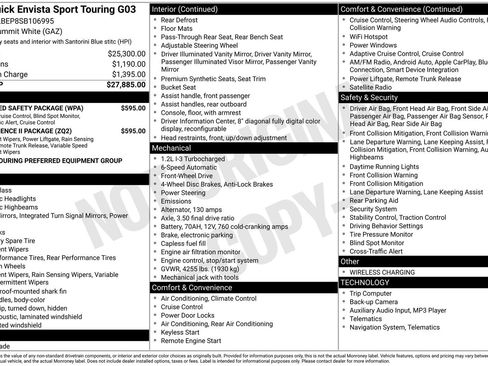 Used 2025 Buick Envista Sport Touring w/ Convenience II Package FWD image 4