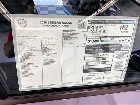 New 2026 Nissan Rogue Dark Armor AWD/4WD image 36