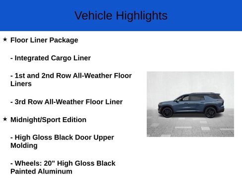 New 2026 Chevrolet Traverse LT w/ Midnight/Sport Edition image 3