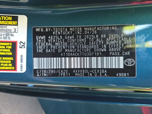 New 2026 Toyota Camry SE FWD image 35
