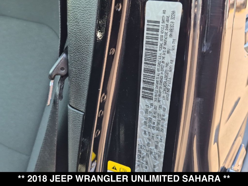 Used 2018 Jeep Wrangler Unlimited Sahara AWD/4WD image 29
