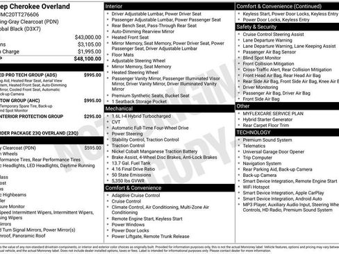 New 2026 Jeep Cherokee Overland w/ Trailer Tow Group AWD/4WD image 29