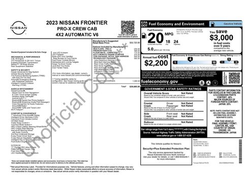 Used 2023 Nissan Frontier Pro-X w/ Technology Package RWD image 29