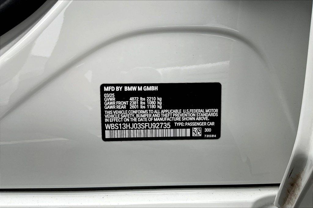 Used 2025 BMW M3 w/ Parking Assistance Package RWD image 19