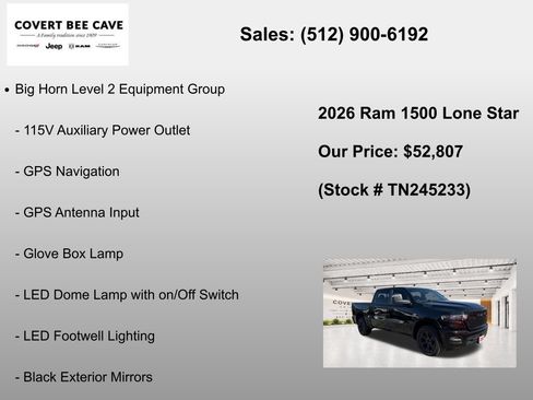New 2026 RAM 1500 Lone Star AWD/4WD image 19