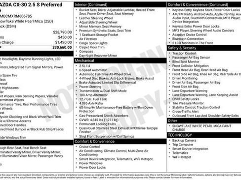 Used 2024 MAZDA CX-30 AWD 2.5 S w/ Preferred Package image 13